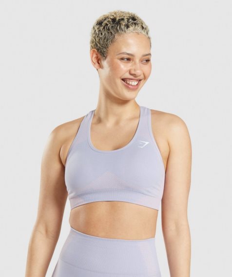 Women's Gymshark Vital Seamless 2.0 Sports Bra Light Blue | NZ 8KITLC